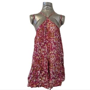 Multi-Coloured by Anthropologie Women's Sheer Floral Mini Dress